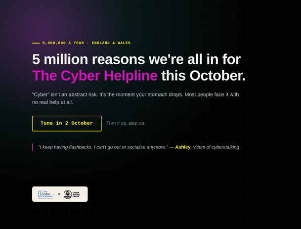 5 Million Reasons We’re All In For The Cyber Helpline This October